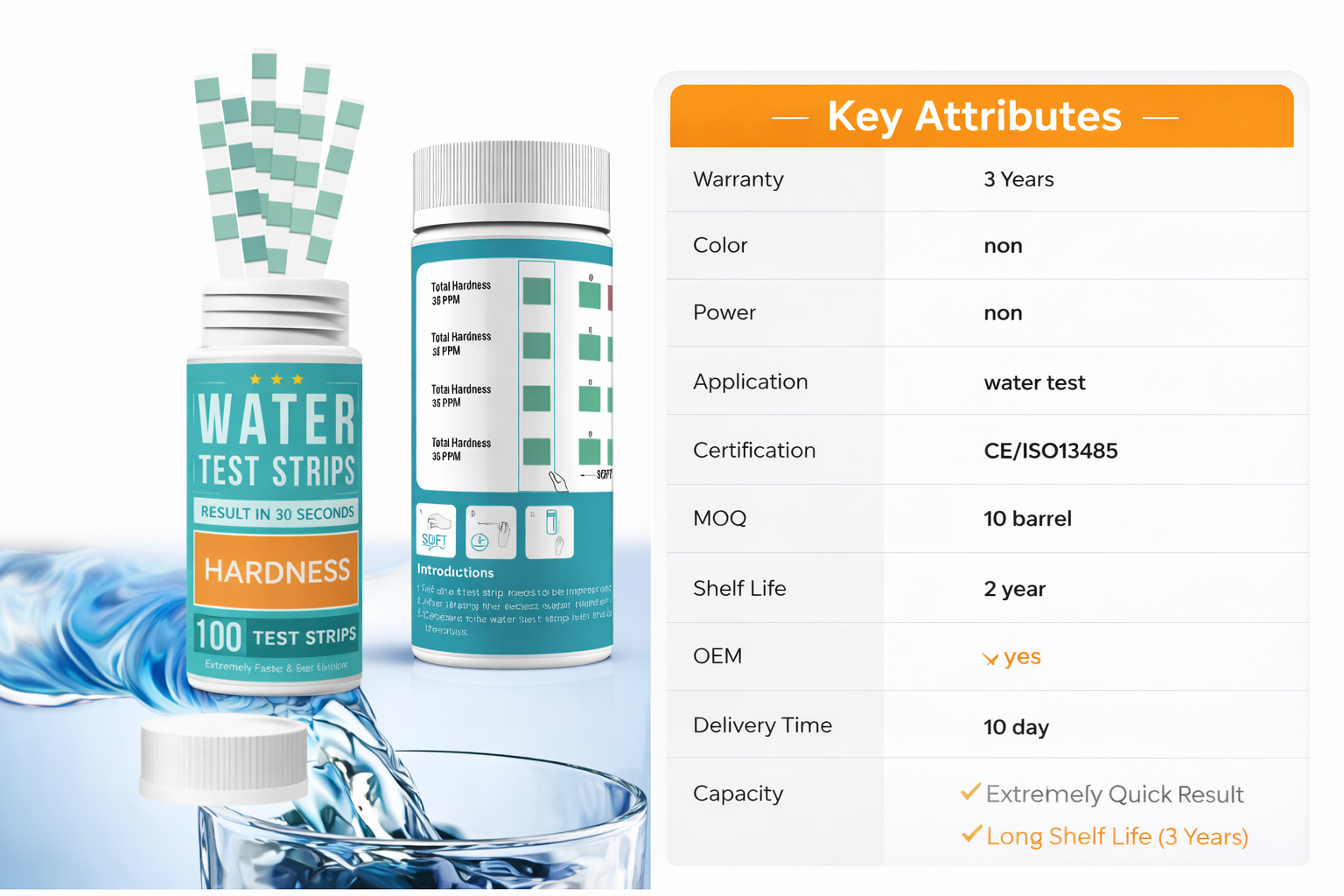 Water Hardness Test Strips