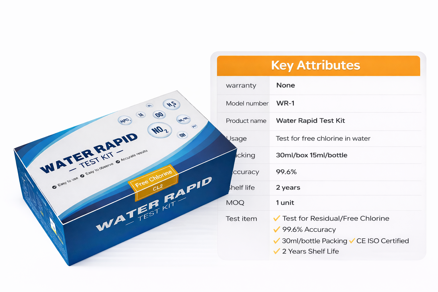 Free Chlorine Water Test Kit